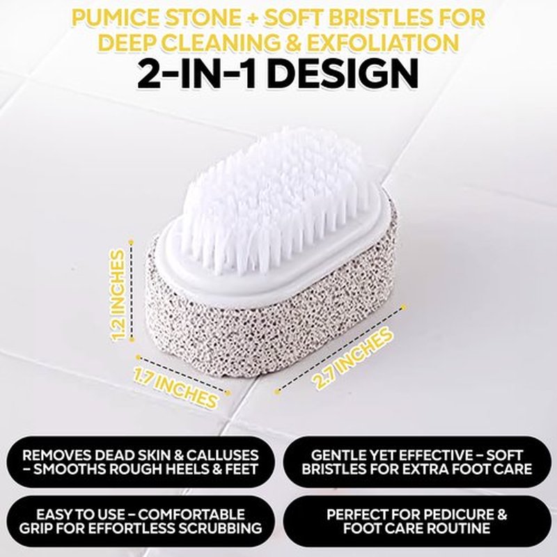 DOCTOR'S INC. Premium 40% Urea Cream for Feet - Made in USA - Maximum Strength with Pumice Stone & Brush | Tested by Doctors | Intense Moisturizer & Corn, Callus and Dead Skin Remover, Dermavibe