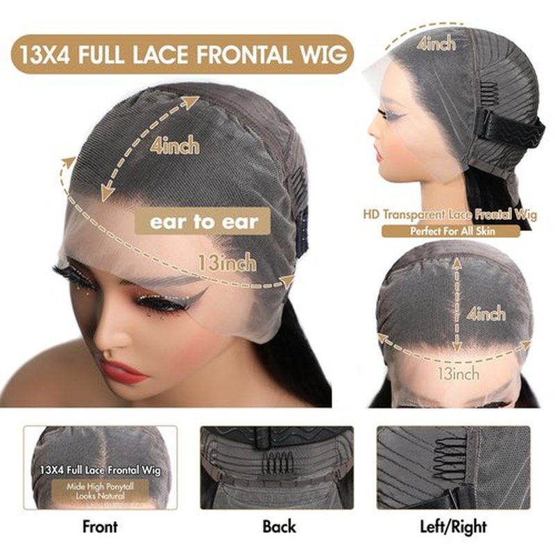 Straight Lace Front Wigs Human Hair 220% Density 15A Grade Real Full Lace Wigs 13x4 Hd Lace Front Wigs Human Hair 22 Inch Straight Wigs Human Hair Pre Plucked With Baby Hair Natural Hairline
