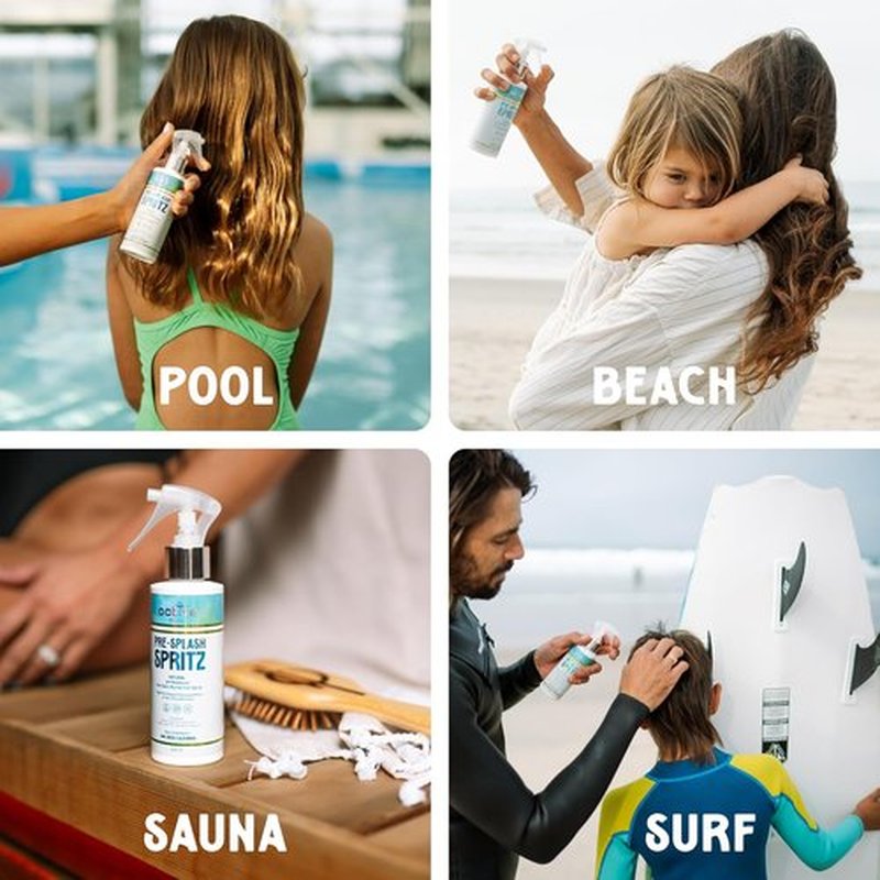 Skiennix Pre-Swim Hair Protection Spray - Chlorine & Salt Water Defense - Coconut Oil & Aloe Vera Formula, 8 oz