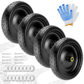 13"Garden Cart Tire Replacement for 13" Flat-Free Tire and Wheel with 5/8" Axle Borehole, 2.1" Offset Hub, 3.15" Wide Tires Used for Wheelbarrow Garden Cart and Trolleys, 4-Pack by Cenipar