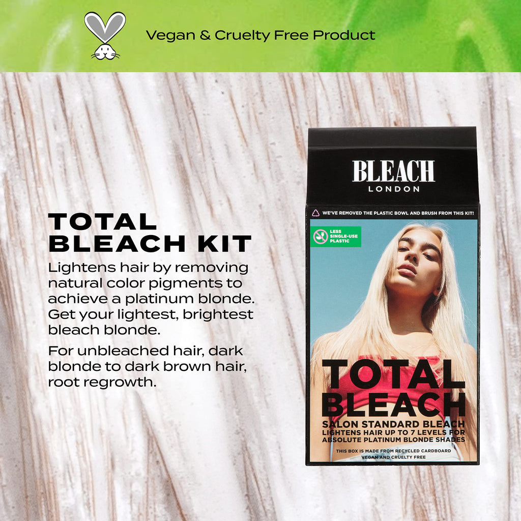 BLEACH LONDON Total Bleach Kit - Salon Standard, Vegan, Cruelty-Free, For All Hair Types, Brightest Blonde