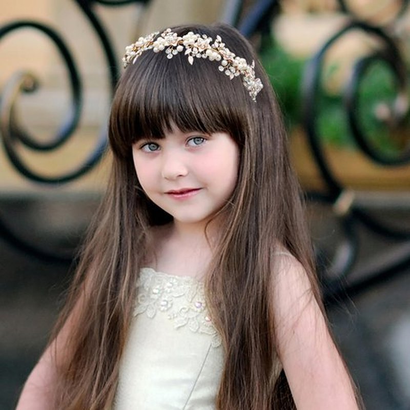 Oriamour Bridal Headbands Wedding Headpieces For Women Flower Leaves Design Hair Accessories For Bride Rhinestone Crystal Hair Tiara (Gold, 14'')