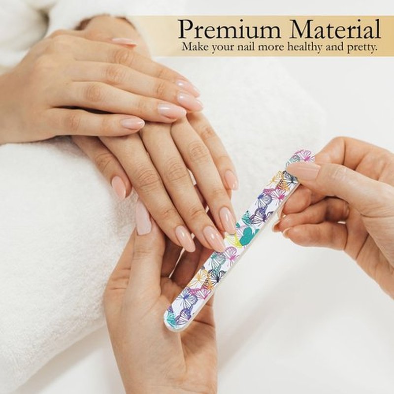 P2P Nails Colorful Nail File Strips - Double Sided Filers for Shaping and Smoothing Toenails and Fingernails - Manicure and Pedicure Nail Buffers - 24 Pack