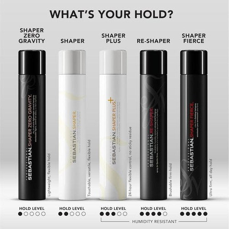 Sebastian Professional Shaper Classic Hairspray - Flexible Medium Hold | Brushable Styling Control for All Hair Types