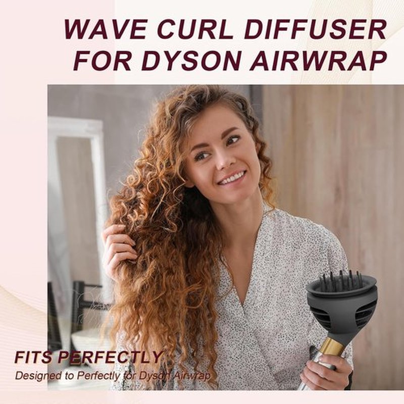 Dyson Wave Curl Diffuser Attachment - Upgraded Hair Diffuser Nozzle for Faster Curl Definition | Compatible with Airwrap HS01, HS05, HS08