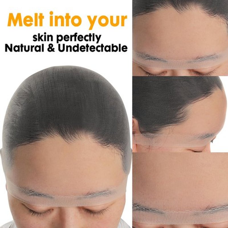 BEEOS Nude SKINLIKE HD Wig Cap, 24 Pieces Invisible and Sheer Breathable Ultra-thin Stretchy Stocking Caps for Lace Front Wigs, Bald Cap for Women