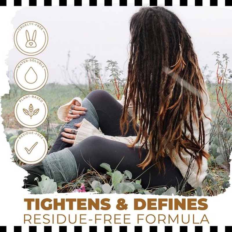 Dollylocks Sea Salt Texture Spray | Plant-Based, Vegan, Residue-Free | Tighten Locs Dreadlocks | Loose Hair Care | Fragrance Free | 8oz