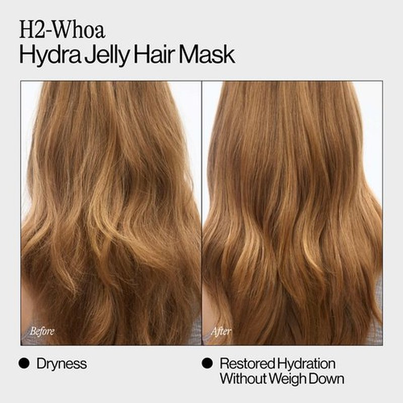 Eva NYC Hydrating Jelly Hair Mask for Long-Lasting Hydration - Infused with Hyaluronic Acid and Squalane - Lightweight Jelly Texture Hydrating Mask- For All Hair Types - Jasmine Scent - 8.4 fl oz