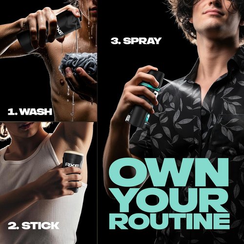 AXE Body Spray - Apollo 48-Hour Freshness | Aluminum-Free, 3 Count, 2.9 oz Each