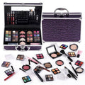 Makeup Kit for Teen Girls & Women Full Kit, Beauty Train Case with Starter Cosmetic Set, Make Up Valentine Gift Box with Eyeshadow,Lipgloss,Highlighter,Blush,Lip&Eye Pencils,Brush & More(Purple)