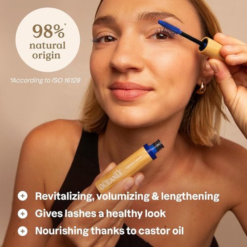 ATTITUDE Oceanly Mascara - EWG Verified Serum for Length & Volume | Vegan Beauty, Blue, 0.24 Oz