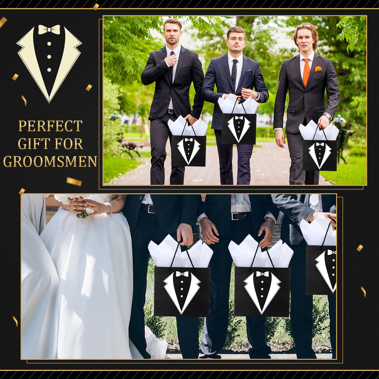Rigibright 60 Pcs Groomsmen Gifts Set of 6 for Wedding Best Man Gift