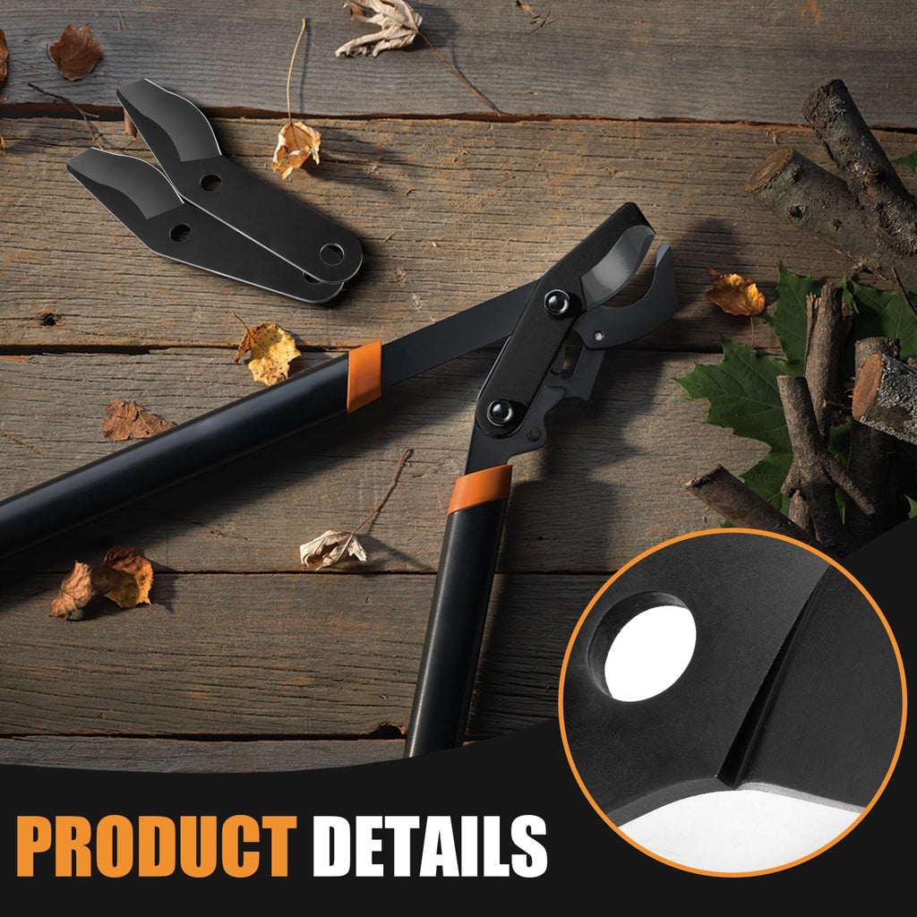 2 PC Steel Lopper Blades Replacement for Fiskars PowerGear 25"/31" & PowerGear 2 27"/32", Coated for Gardening Tools
