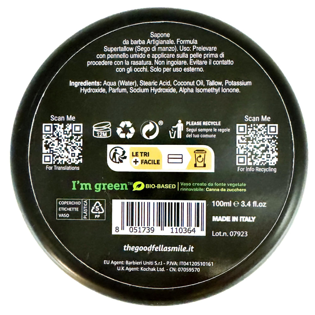 The Goodfellas' smile, INFERNO Tallow Shave Soap and Afltershave Splash Bundle, Made in Italy