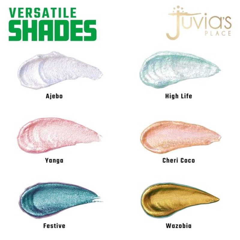Juvia's Place Liquid Eyeshadow Culture 2 Festive - Glitter Liquid, Multichrome, Metallic, Eye Shimmer, Iridescent, Glitter Makeup, Sparkly