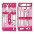 Nail Clippers Set Fingernail and Toenail Clipper Cutters, 18Pcs Manicure Pedicure Kit Professional Grooming Kits, Nail Care Tools with Travel Case Gifts for Men Women Parent