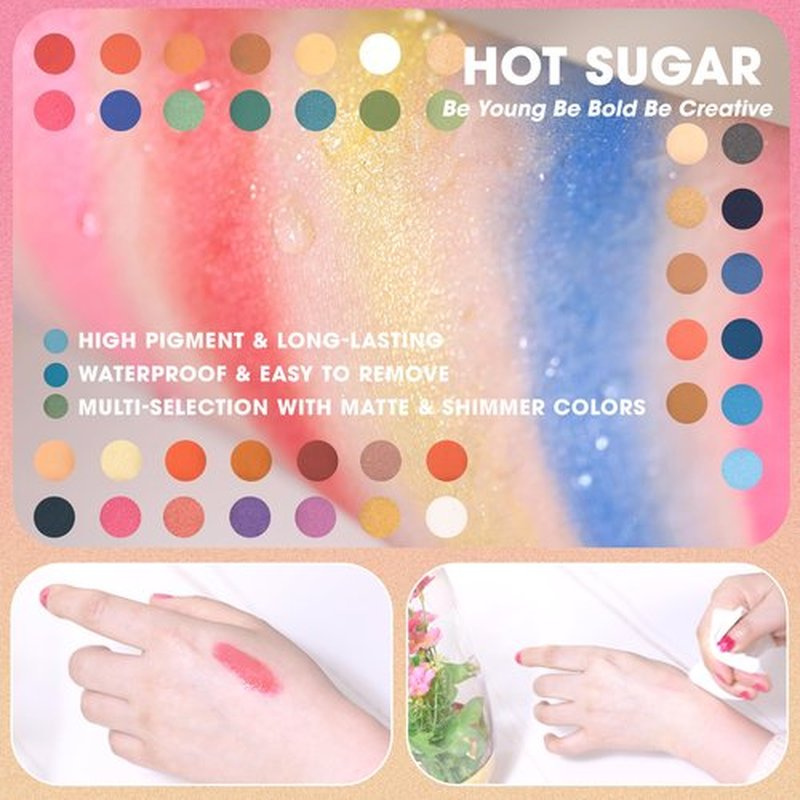 Hot Sugar Makeup Kit for Teens with Train Case, Portable Beginner Makeup Gift Set, Makeup Beauty Kit for Girls (Purple)