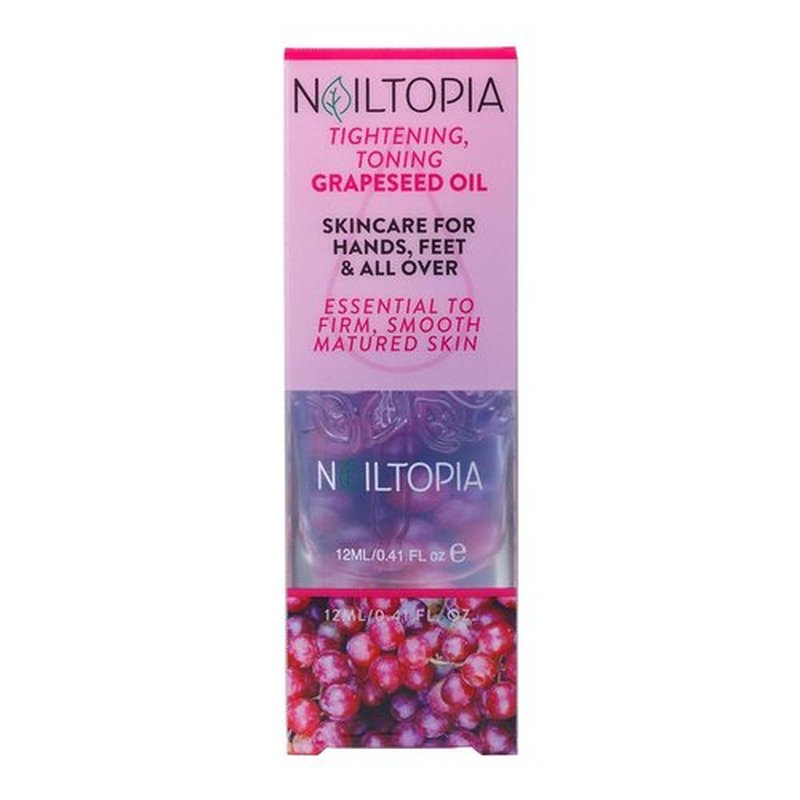 Nailtopia Grape Oil Cuticle Hydrator - Brightening & Tightening Formula - 0.41 oz Bio-Sourced Care