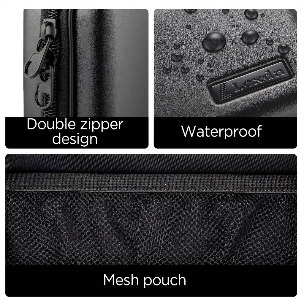 Loxdn EVA Hard Case for Meridian/MANSPOT Shaver Groin & Body Hair Trimmer - Men's Grooming Organizer Storage Bag for Electric Razor and Accessories - Case Only (Grey)