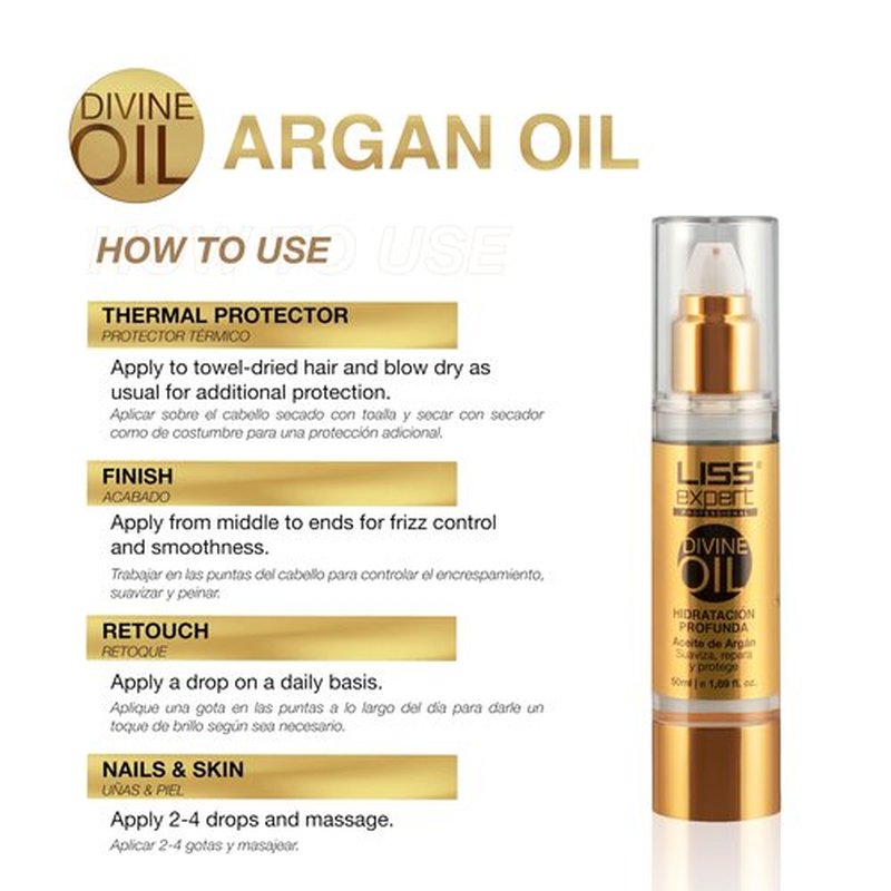 Liss Expert Hair Treatment Set, Stem Cells Express and Divine Oil 1.69 oz, Organic Smoothing Treatment (500 ml)