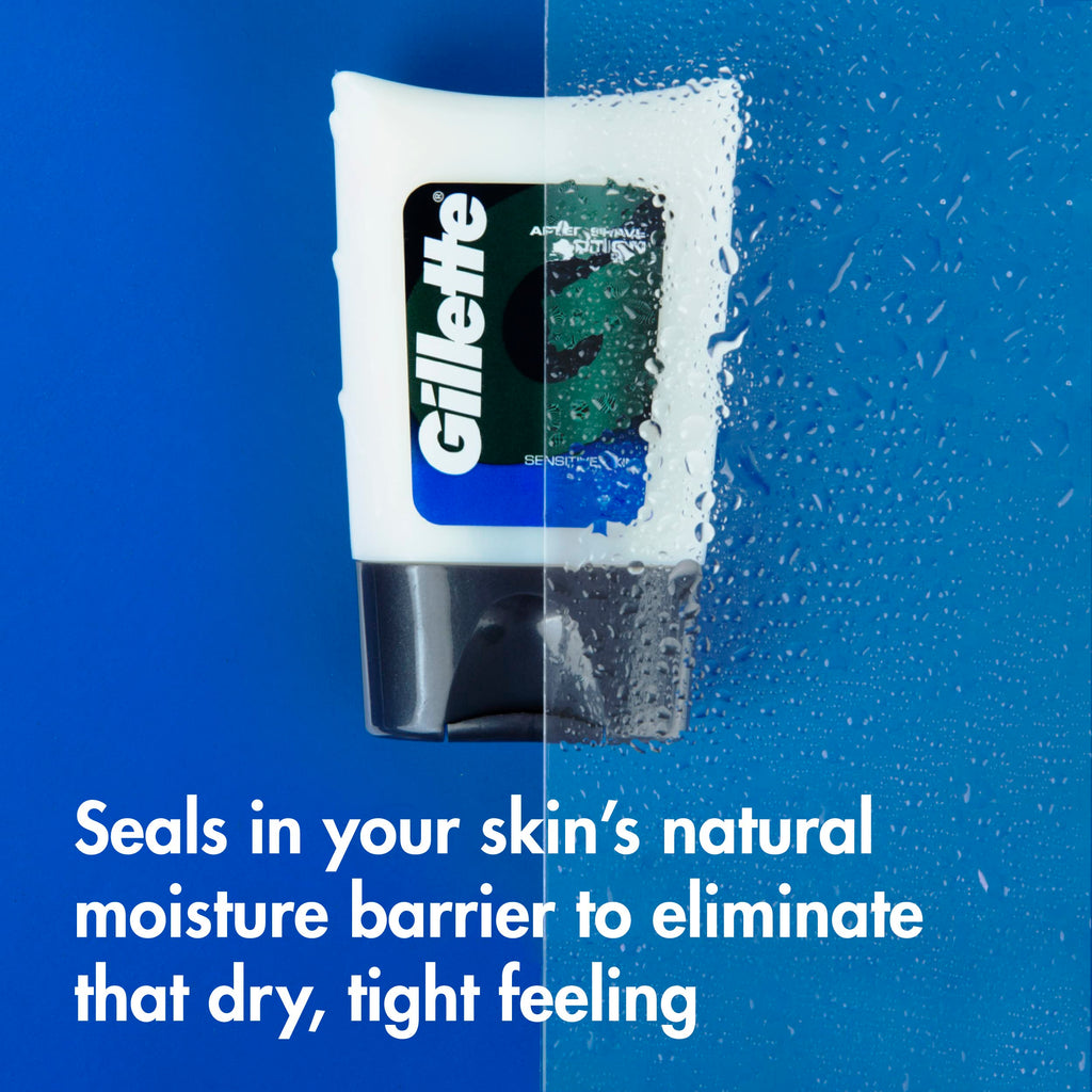 Gillette After Shave Lotion for Men, Aftershave for Men, Hydrating Moisturizer for Sensitive Skin,Light Fragrance, 2.5 oz, Pack of 6, After Shave,Aftershave, Mens Aftershave, After Shave Balm for Men
