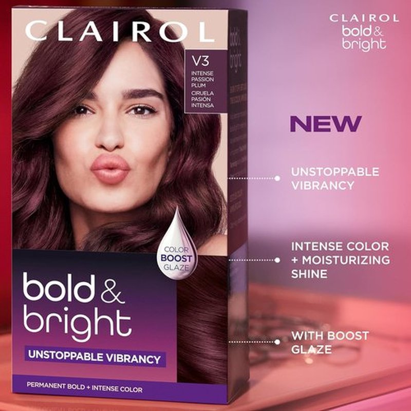 Clairol Bold & Bright Hair Dye - Wild Blackberry Permanent Color, Single Pack (28)