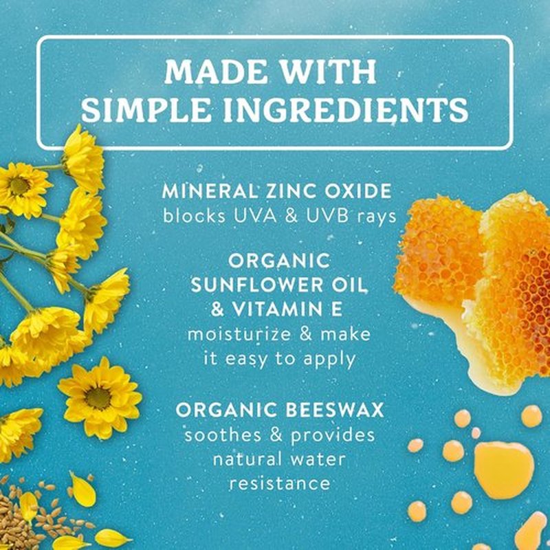 Badger Mineral Sunscreen Face Stick SPF 35 - 97% Organic Unscented Zinc Oxide | Coral Reef Safe, 0.65 oz