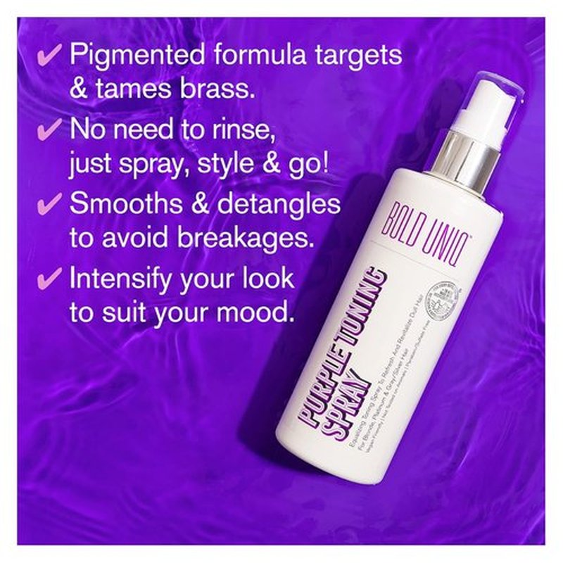 Skiennix Blonde Toner Spray - Purple Leave-In Treatment for Brassy Blonde, Platinum & Gray Hair | Paraben & Sulfate Free, Cruelty-Free