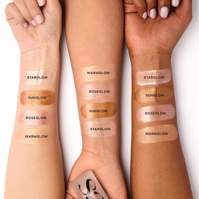 Saie Mini Glowy Super Gel - Hydrating Makeup Primer and Illuminating Glow Serum Enriched with Vitamin C and Squalane Oil - All-Over Liquid Highlighter Makeup for Instant Glass Skin - Starglow (0.5 oz)