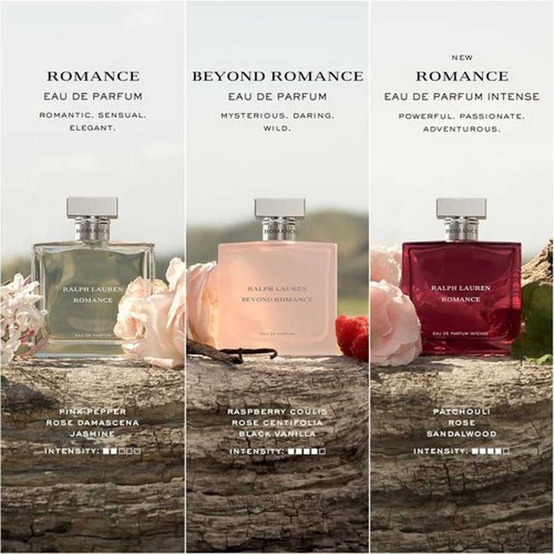 Ralph Lauren Fragrances - Romance Eau de Parfum for Women - Floral & Woody Scent with Rose, Jasmine & Berries