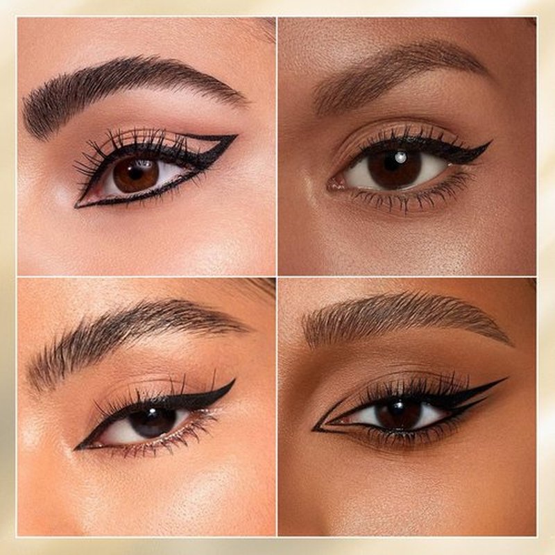 Stylish Ultra-precise Waterproof Liquid Eyeliner - Long Lasting & Smudgeproof Eye Liner with Ultra Fine Felt Tip, Ophthalmologist-Tested, Gentle for Sensitive Eyes, Vegan- Black(Pack of 3)