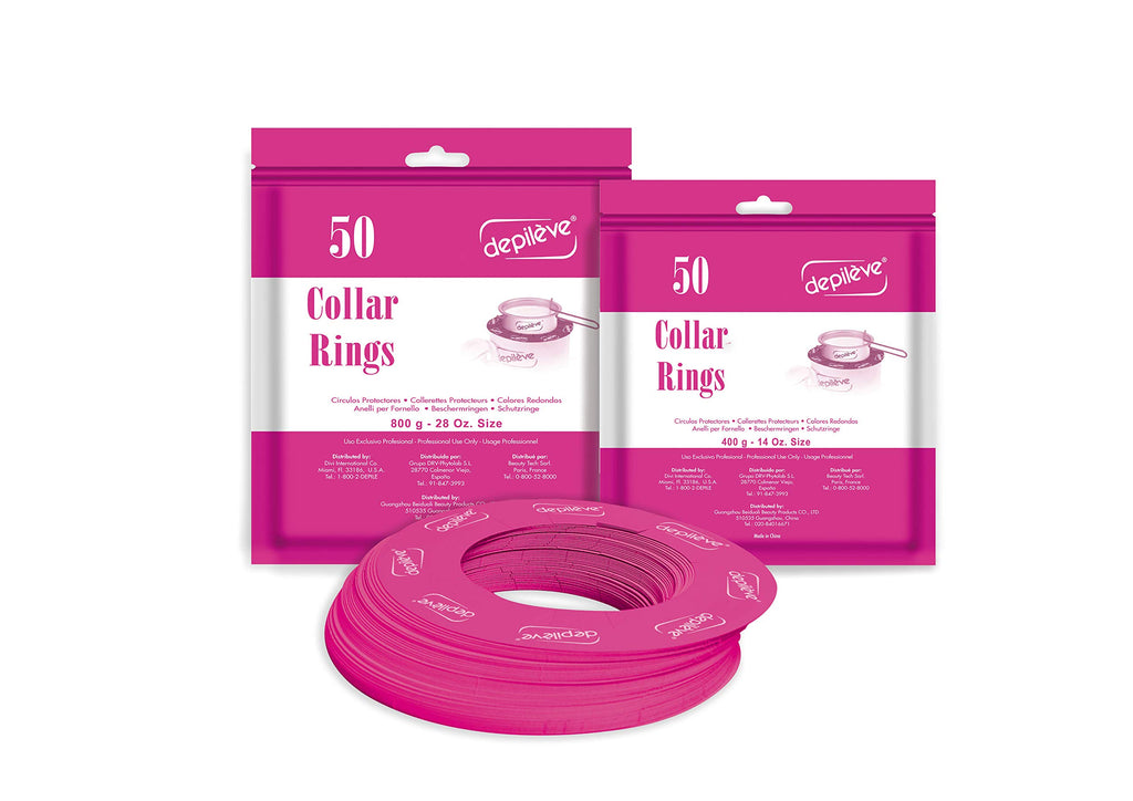 Depileve Wax Warmer Collars - Wax Pot Collars - 14 oz. - Pack of 50