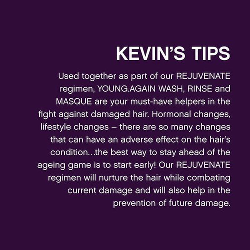 KEVIN.MURPHY YOUNG.AGAIN.RINSE - Moisturising Anti-Ageing Conditioner for Ageing, Dry, Damaged & Brittle Hair - Repair with Amino Acids - Sulphate & Paraben Free - 250 mL / 8.4 fl oz (Pack of 2)