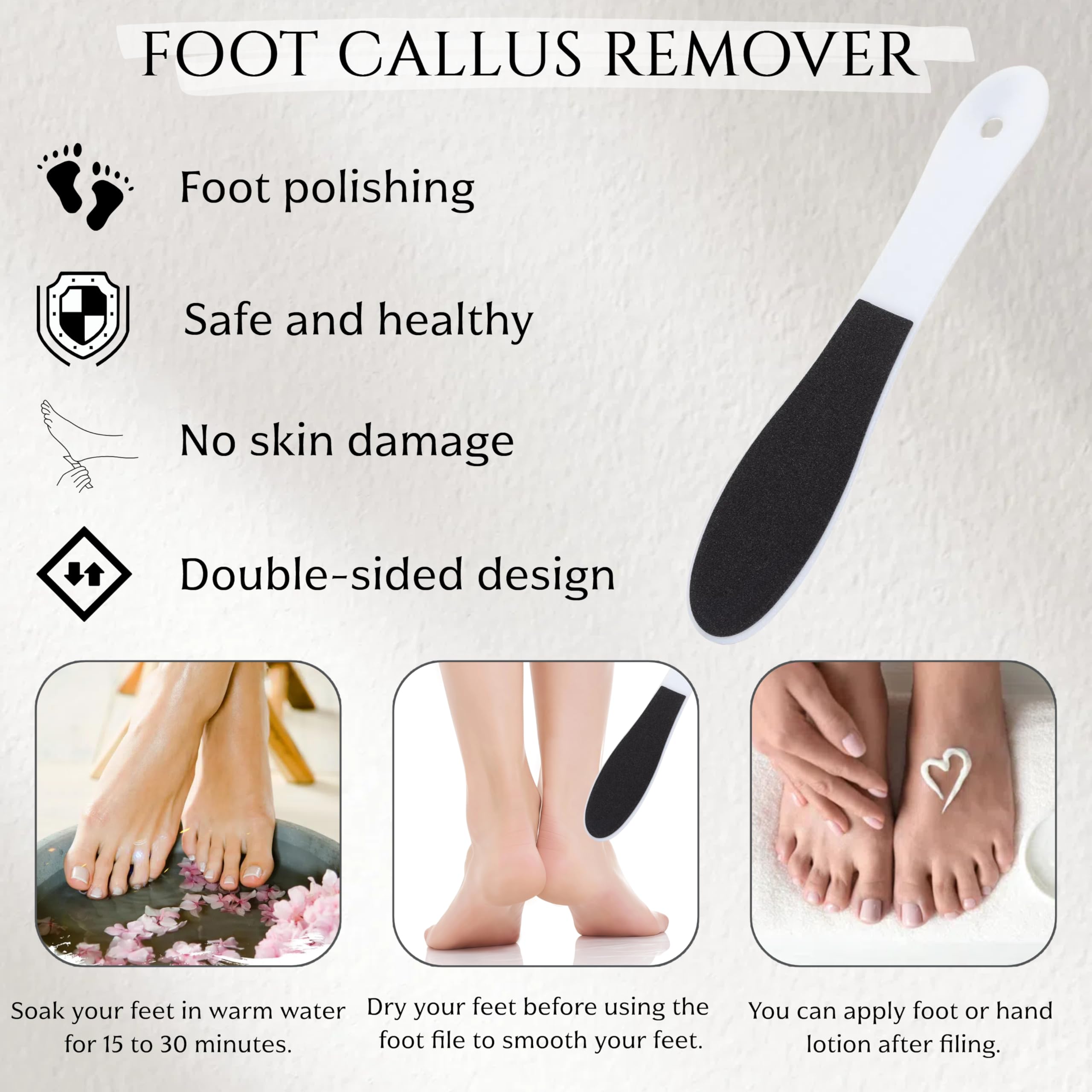 10 Pack Foot File, Professional Foot Callus Remover Sandpaper Pedicure Tools, Double Side Foot Scrubber, Sander for Dead Skin Foot Rasp Pedicure for Women Mother Family Manicure Beauty Shop Spa