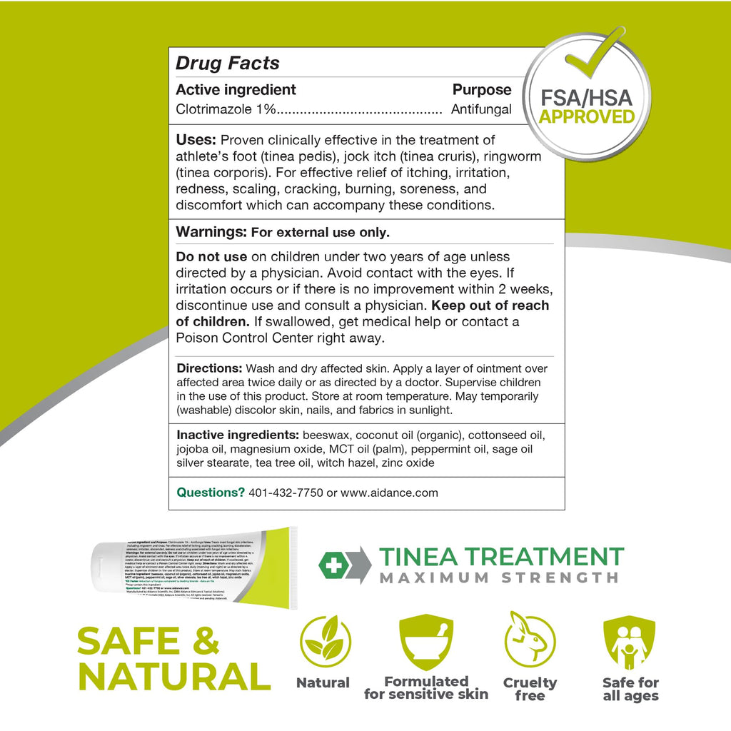 terrasil Tinea Versicolor Treatment Cream + Tinea Soap 2-Product Kit Made in the USA, Clinically Proven 1% Clotrimazole. Antifungal Treats Most Ringworm & Fungal Infections. (.5oz Tube + 75g soap)