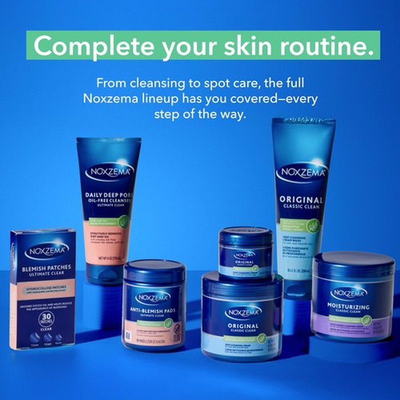 Noxzema Original Classic Clean Face Wash, Deep Cleansing Cream for Fresh, Healthy-Looking Skin, Hydrating Formula Removes Dirt, Oil & Makeup, Dermatologist Tested, 8 oz (6 Pack)
