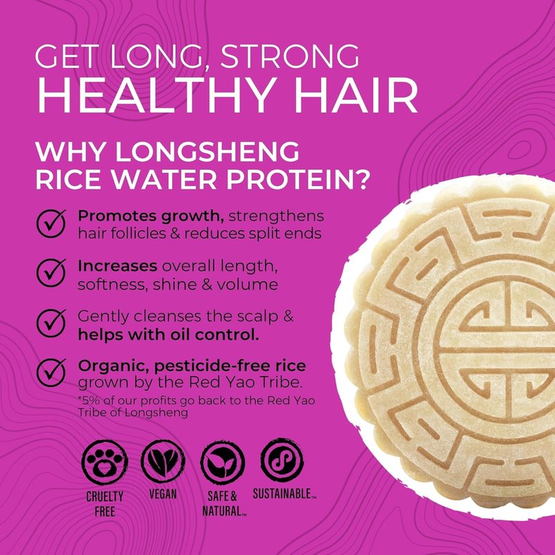 Viori Terrace Garden Shampoo Bar - Handcrafted All-Natural Rice Water Formula | Sulfate-Free