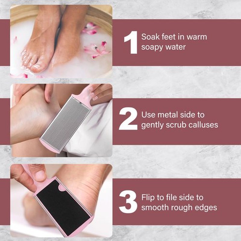 1pc Callus Remover Tool in Pink - Professional Foot File Callus Remover for Feet, Premium Quality Foot Callus Shaver | Essential Calloused Feet Remover & Foot File for Dead Skin