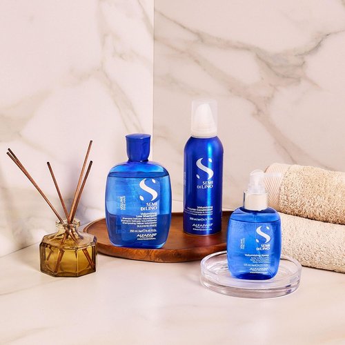 Alfaparf Milano Semi Di Lino Volume Shampoo - Sulfate-Free Formula for Fine Hair | Adds Intense Volume & Thickness