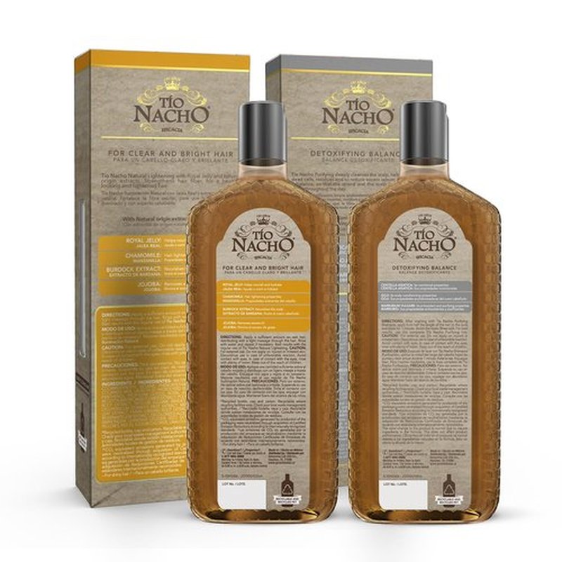 Tio Nacho Shampoo & Conditioner Set - Natural Lightening Shampoo with Royal Jelly & Chamomile + Purifying Conditioner with Botanical Stem Cells, Enhances Volume & Shine, 14 oz Each