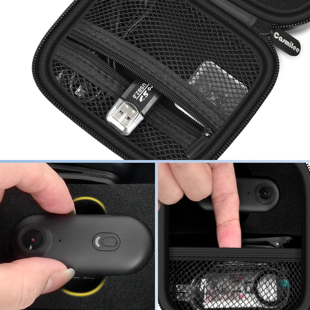 casmilee Hard Mini Body Camera Case for Thumb Action Cam, Box Only