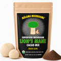 Malama Organic Mushroom Hot Cacao Mix, Lion's Mane Mushroom Powder with Fair Trade Cacao for Focus, Memory, & Immune Support – Vegan Superfood, Non GMO, 3.5 oz (50 Servings)