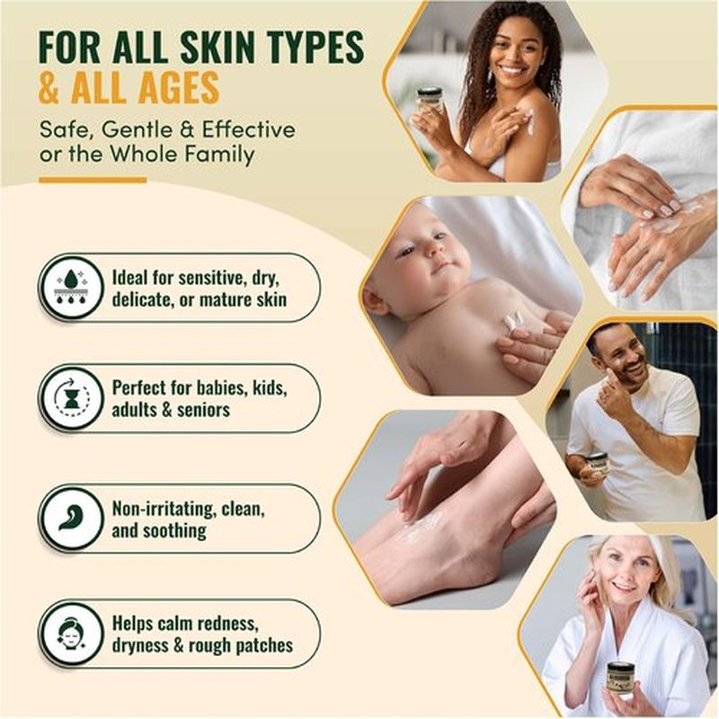Natural Organic Tallow Balm For Skin That Rejects Synthetic Lotion - Handmade Beef Tallow and Manuka Honey Balm Face Moisturizer for Dry Cracked Hands and Aging Skin - Award Winning