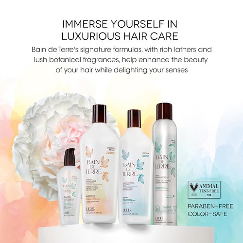 Bain de Terre Sweet Almond Oil Shampoo - Strengthens & Protects Weak Hair | Argan & Monoi Oils, Vegan