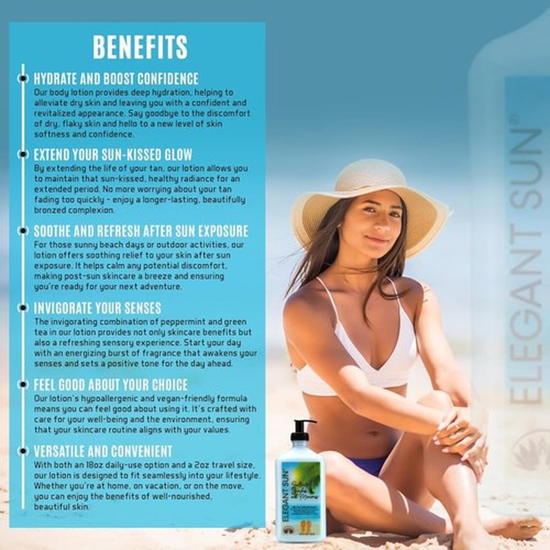 **Saltwater Beaches Tan Extender - Aloe Vera After Sun Lotion for Sensitive Skin | Unisex Fresh Scent**