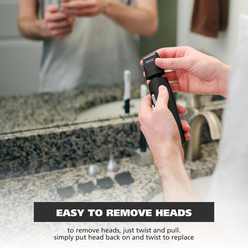 Wahl All-in-One Cordless Rechargeable Electric Ear/Nose, Detail, and Beard Trimmer for Men – Mustache, Ear & Nose Hair, and Light Detail Grooming - Model 9685-200