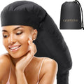 Large Hooded Hair Dryer Bonnet Attachment w/Integrated Headband - Reduces Heat Exposure Around Ears & Neck - Enhanced Size for Use with Rollers, Speeds Up Drying Time, Deep Conditioning at Home