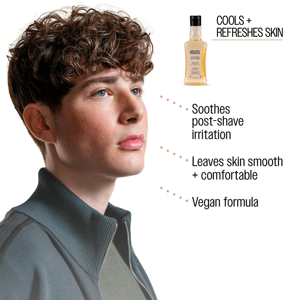 REUZEL Aftershave, Cools and Hydrates, Soothes Skin, Crisp and Defined Formula, For All Skin Types