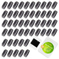uadbau 50 Pcs 32mm 6-Teeth U-Shape Wig Clips for Clip-in Hair Extensions, with DIY Needle and Thread Kit – Snap Hair Clips for Hair Extensions Clip-ins (Black)
