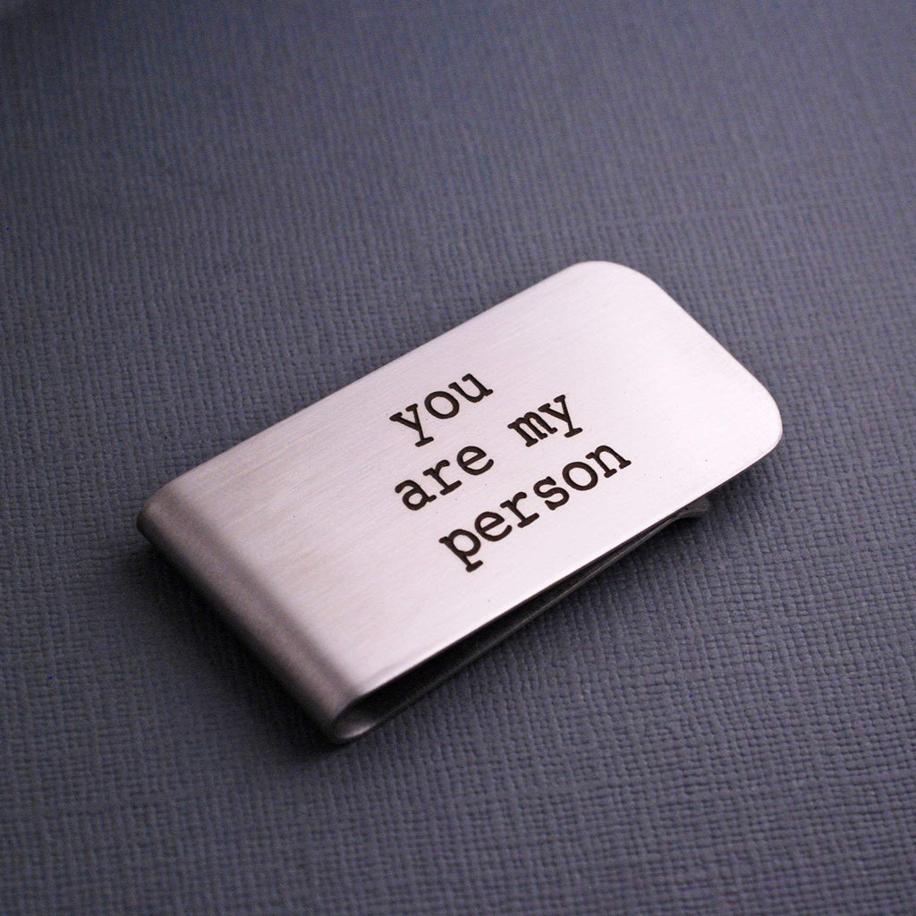 You Are My Person Money Clip, Stainless Steel Money Clip, Valentine's Day Gift for Husband, Anniversary Gift for Boyfriend, Birthday Gift for Him